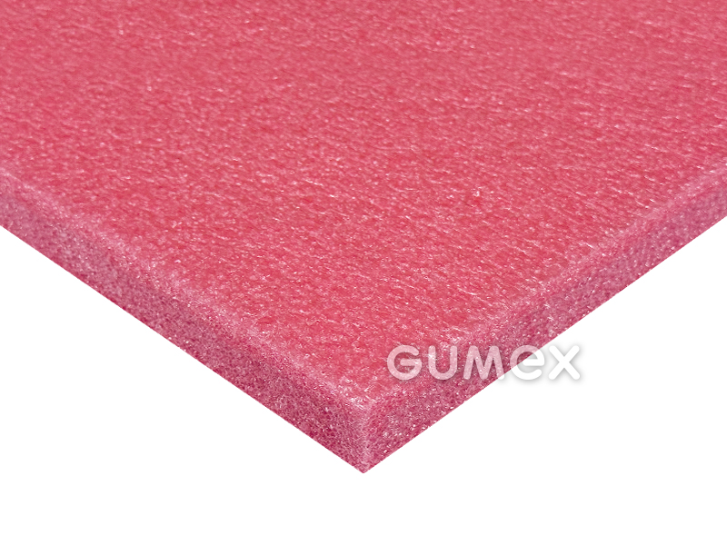 Technická pěna iPlank LD AS, tloušťka 10mm, 2000x1200mm, antistatická, hustota 23kg/m3, EPE, -25°C/+45°C, růžová
